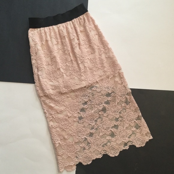 Free People Lace Pencil Skirt - Picture 2 of 5